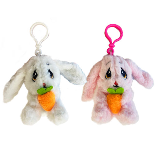 (Mis 0) CONIGLIETTO OCCHIONI Peluche 10cm c/Bagclip -2ass…x12…x480